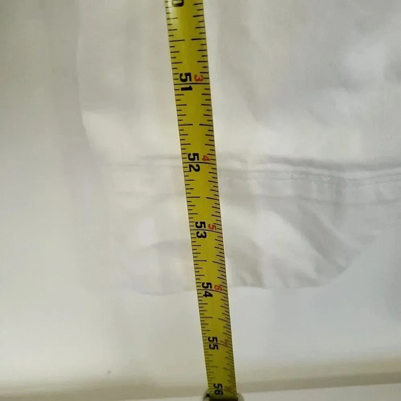 Free People Sun Valley Jumpsuit Womens Sz 2 White Sleeveless Cotton Denim Ruffle - Picture 15 of 16